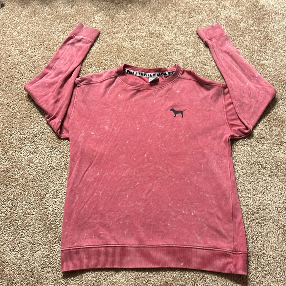 Victoria’s Secret PINK Acid Wash Crew Neck